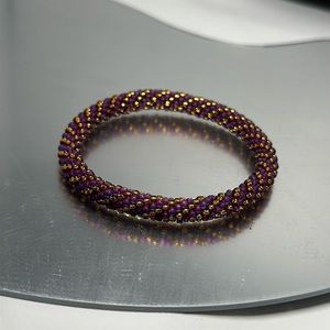 Sashka Purple / Gold Bracelet 7"Original Size - #498